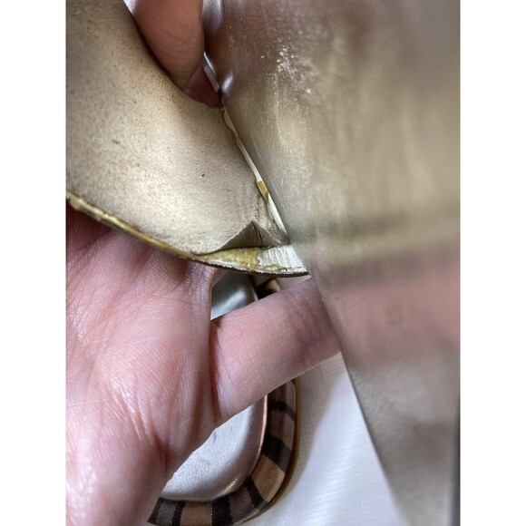 Battaglia Women’s heeled Sandals size 41  Made In Italy Kitten Heel Slide - Picture 6 of 8